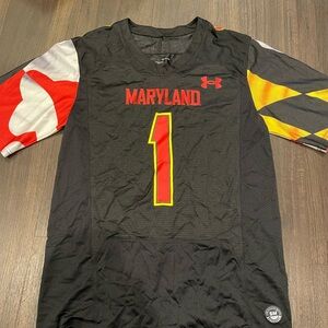 Under Armour Maryland Black Jersey with Red and Yellow Accents